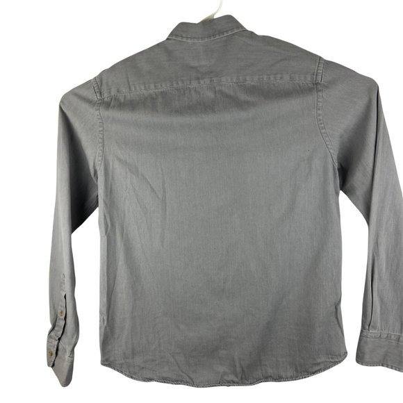 Untuckit Men's Gray Long Sleeve Button Up Shirt Slim Fit Large Lg - Picture 3 of 7